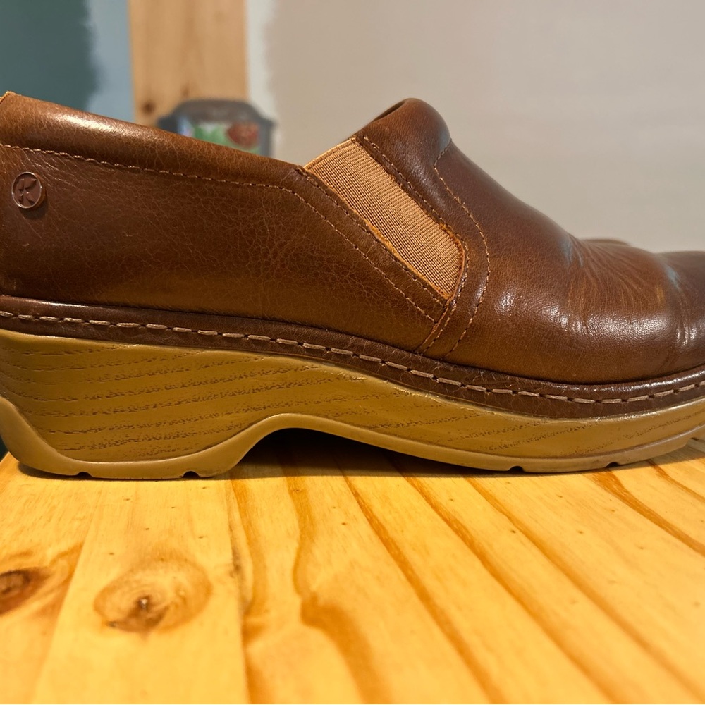 Brown Leather Slip-On Shoes
